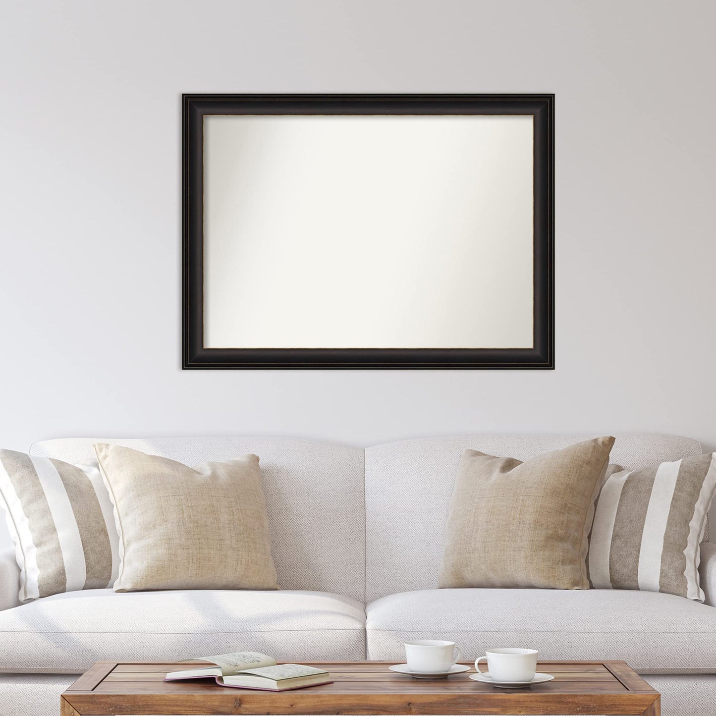 Amanti Art Bronze Wall Mirror 32x43 Trio Oil Rubbed Bronze Rectangle Bathroom Mirror for Wall Decor Living Room, X-Large Traditional Frame, Hangs Horizonally and Vertically, Bathroom Decor,