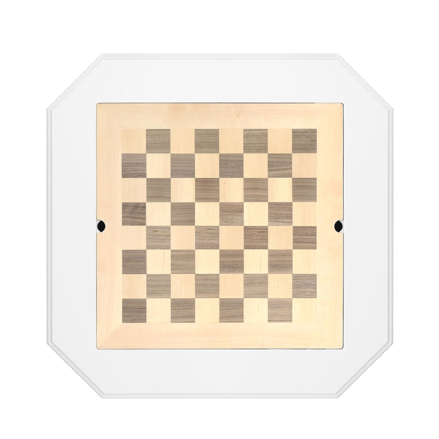 ComeWay Chess Table, Reversible Chess Checker Game Table with 2 Drawers for Family Entertainment Room, 3-in-1 Square Game Tray for Chess Checker Backgammon, White
