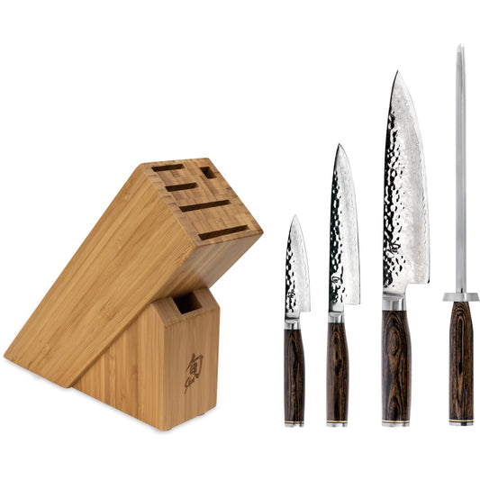 Shun Premier 5 Pc Starter Knife Block Set