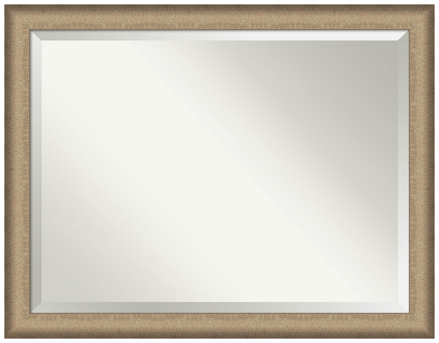 Amanti Art Bronze Wall Mirror 35x45 Elegant Brushed Bronze Rectangle Bathroom Mirror for Wall Decor Living Room, X-Large Casual Frame, Hangs Horizonally and Vertically, Bathroom Decor, Beveled Edge