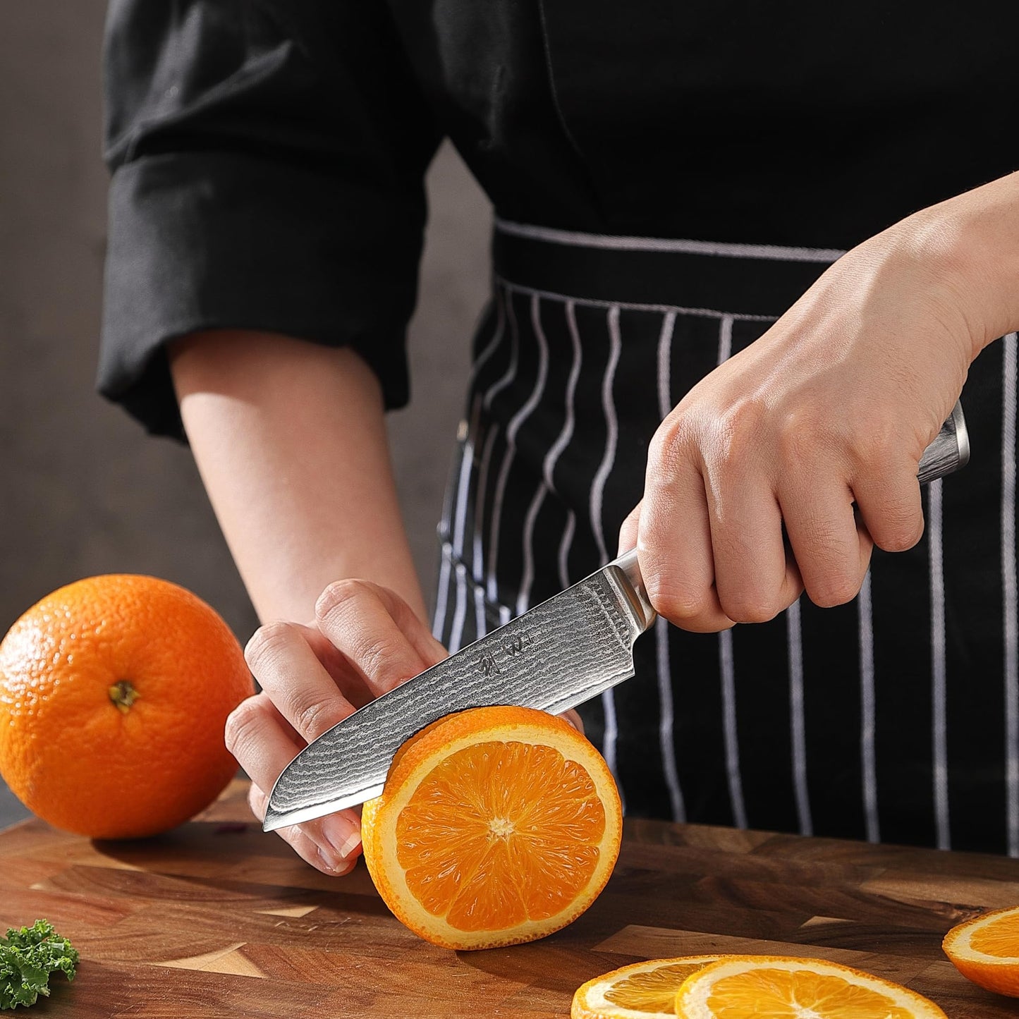 Wakoli EDIS 5-Piece Damascus Kitchen Knife Set – Professional Kitchen Knives with VG10 Core, 67-Layer Damascus Steel Blades and Ergonomic Pakkawood Handles – Premium Chef Knife Set in Gift Box