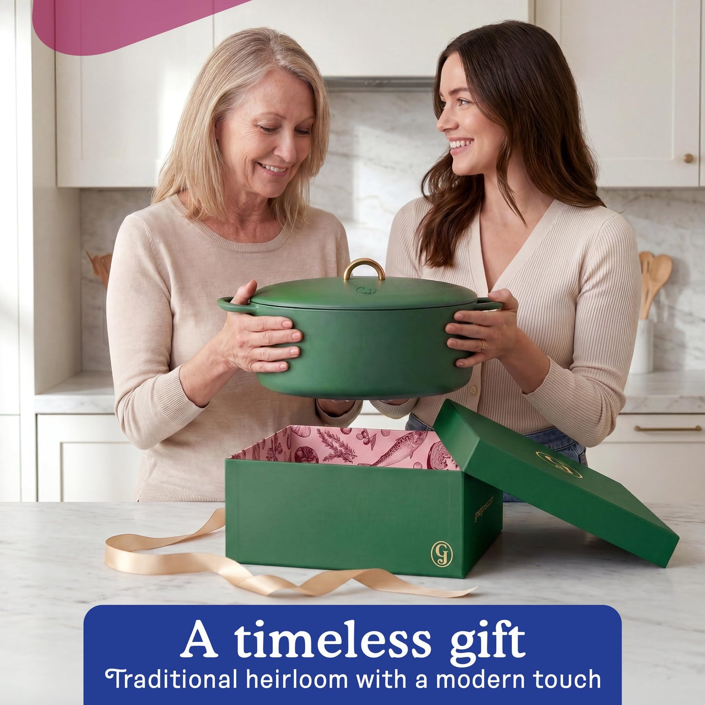 Great Jones Dutchess Cast Iron Dutch Oven Pot With Lid (Broccoli) - Large 6.75 Quart Size, Dual Handles - All Stovetop Safe - 500° Dutch Oven For Bread Baking | Dishwasher Friendly