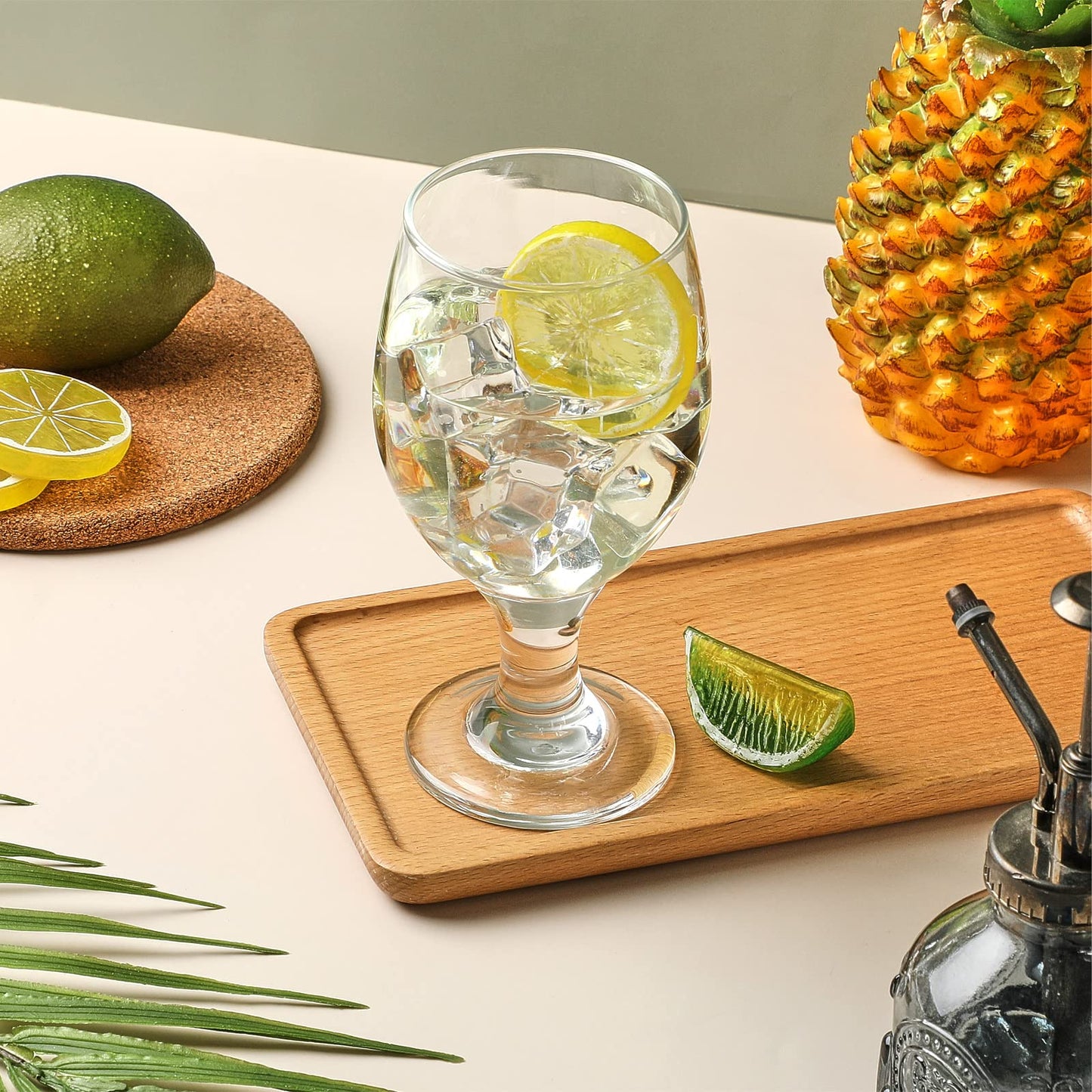 Patelai Set of 120 Water Goblet, 13.5 oz Clear Drinking Glasses Bulk Dishwasher Safe, Stemmed Water Glass for Juice Wine Beer Tea Sangria Cold Beverages, Reusable Glassware for Home Party Restaurant