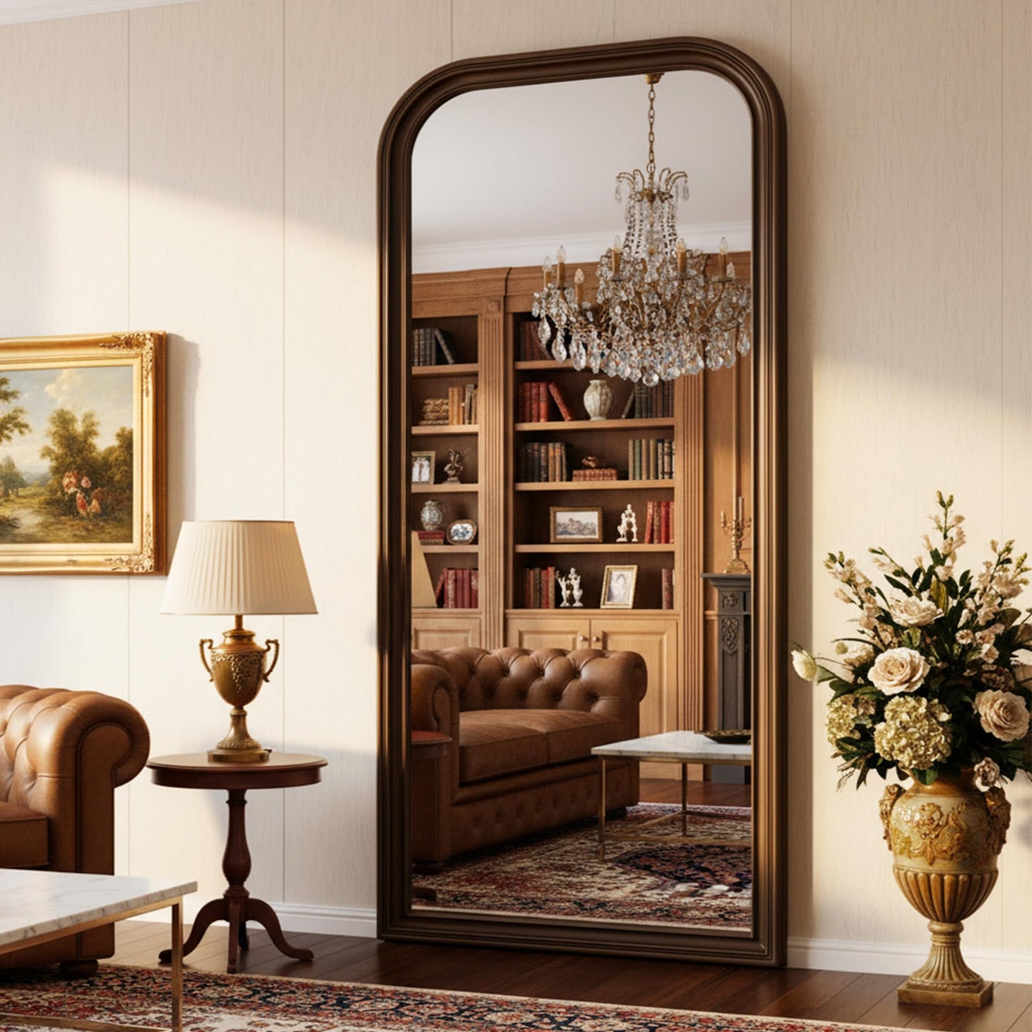 Antok 81"x41" Oversized Full Length Mirror, Extra Large Floor Mirror Freestanding or Wall-Mounted Mirror for Bedroom, Living Room, Cloakroom, Bronze