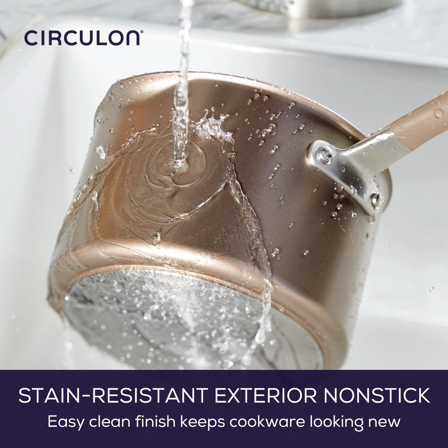 Circulon Premier Professional Hard Anodized Nonstick Cookware Induction Pots and Pans Set Nonstick, Home Essentials, 12-Piece, Bronze