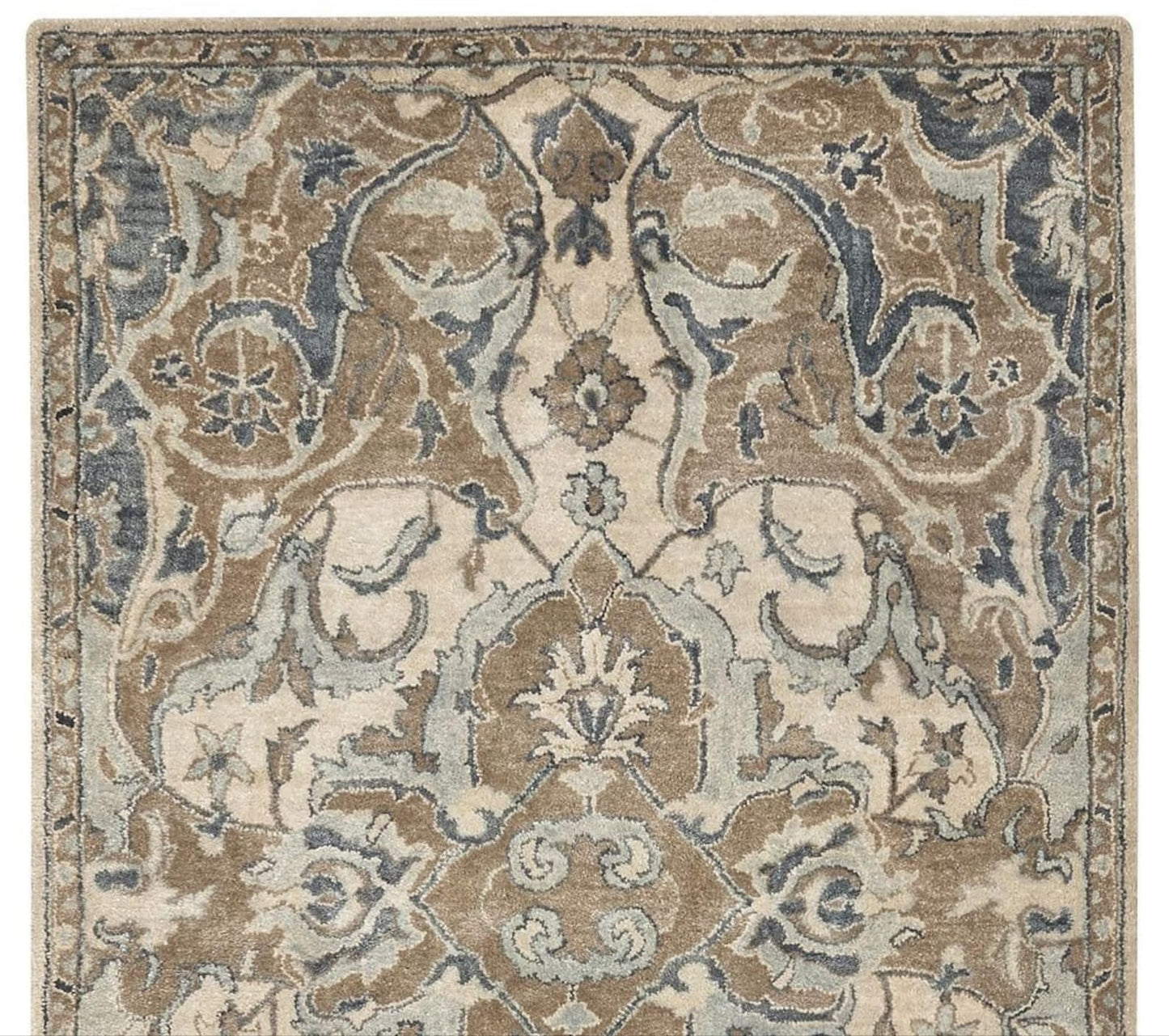 PB Nolan Natural Traditional Oriental Style Handmade Tufted 100% Woolen Area Rugs & Carpet Living Room Bedroom (2'6"x9' feet Runner)