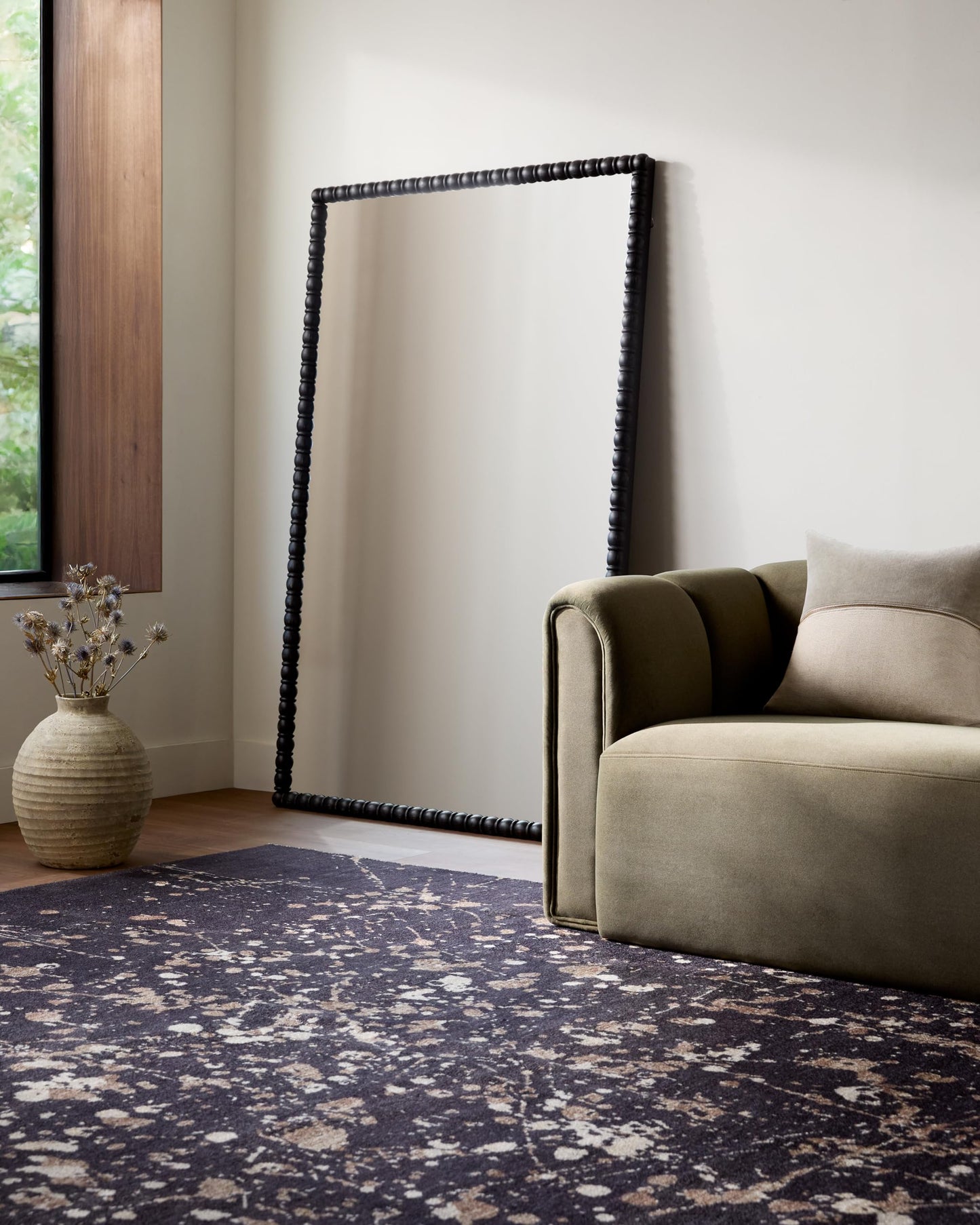 Livabliss x Galey Alix Karling Blair Traditional Full Length Mirror, 72" H x 47" W x 3" D, Black