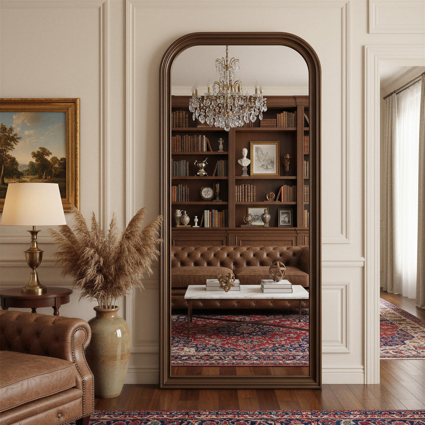 Antok 81"x41" Oversized Full Length Mirror, Extra Large Floor Mirror Freestanding or Wall-Mounted Mirror for Bedroom, Living Room, Cloakroom, Bronze
