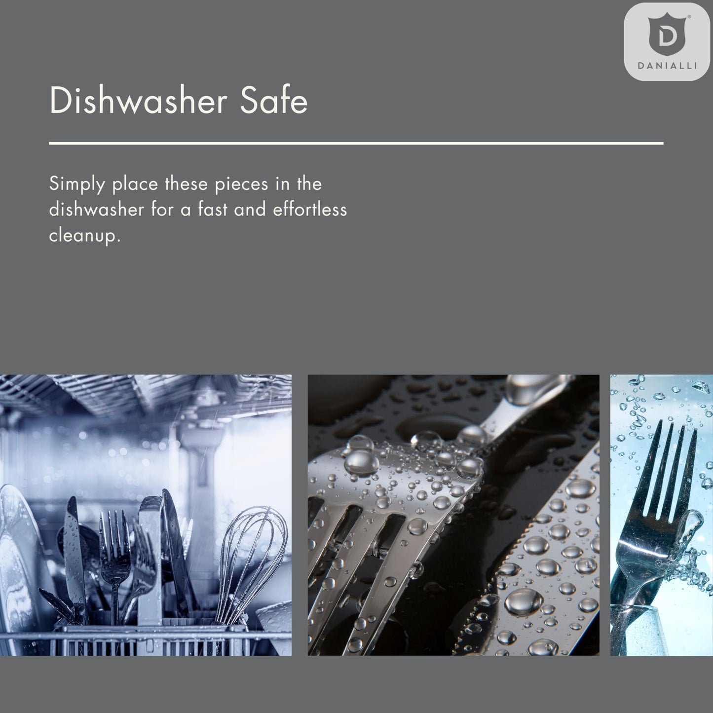 Danialli Silverware Set for 16 – 18/10 Stainless Steel Flatware, Mirror Finish, Dishwasher Safe, Durable and Elegant, Rust Resistant, Perfect for Entertaining (80-Piece Set, Fidenza)
