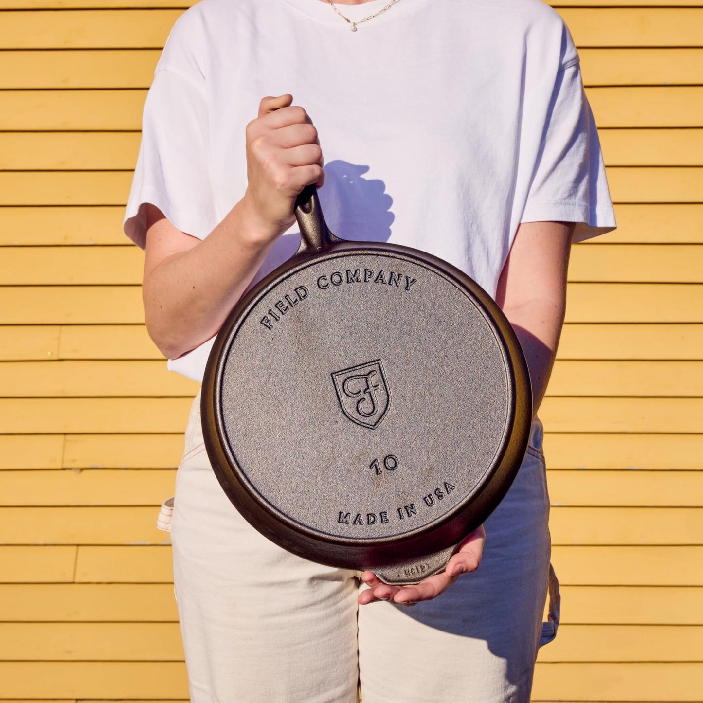 Field Company Large Cast Iron Skillet – 11.6-Inch Pre-Seasoned Pan for 4+ Servings, Lighter & Smooth, Made in USA