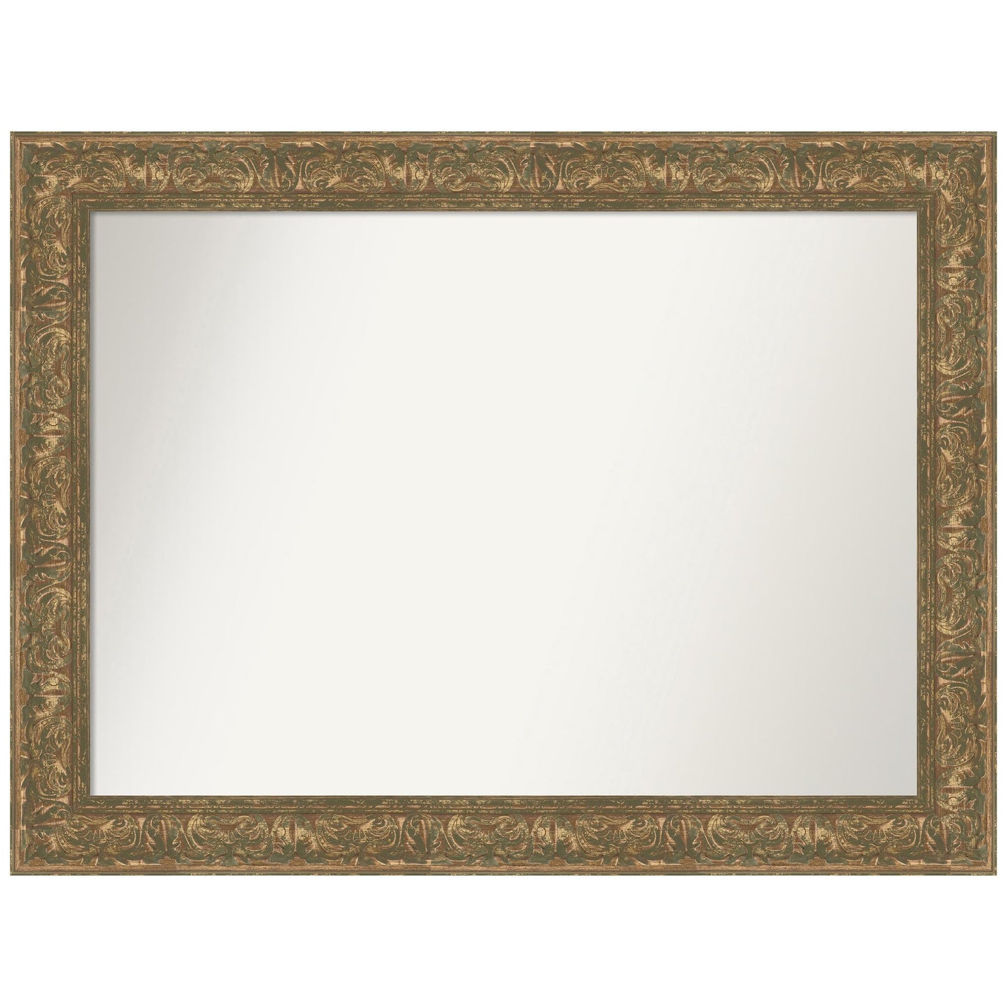 Amanti Art Bronze Wall Mirror 34x45 Luxe Bronze Gold Rectangle Bathroom Mirror for Wall Decor Living Room, X-Large Traditional Frame, Hangs Horizonally and Vertically, Bathroom Decor, Non-Beveled Edge