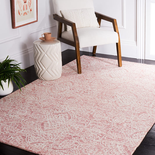 SAFAVIEH Area Rug 6x9 - Metro Collection - Pink & Ivory, Handmade Wool, Ideal for Living Room, Bedroom, Dining Space (MET998U)