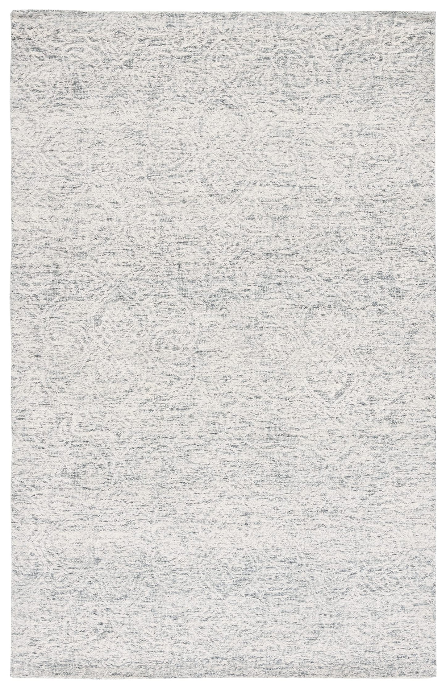 SAFAVIEH Area Rug 6x9 - Metro Collection - Dark Grey & Ivory, Handmade Wool, Ideal for Living Room, Bedroom, Dining Space (MET998H)