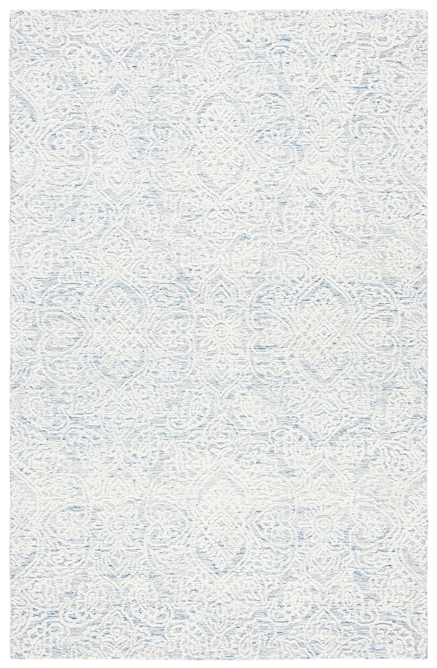 SAFAVIEH Area Rug 6x9 - Metro Collection - Light Blue & Ivory, Handmade Wool, Ideal for Living Room, Bedroom, Dining Space (MET998L)