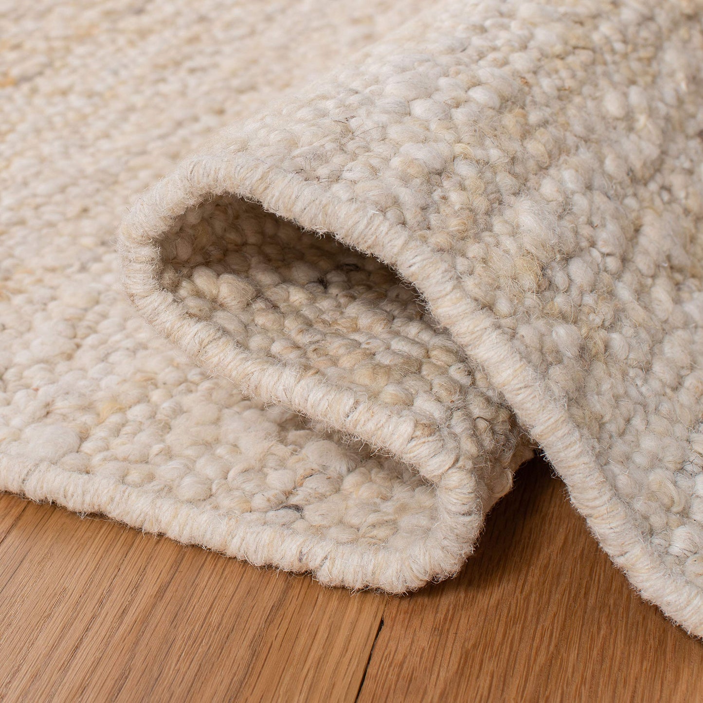 SAFAVIEH Area Rug 8x10 - Natura Collection - Large - Ivory, Handmade Wool, Ideal for Living Room, Bedroom, Dining Space (NAT263A)