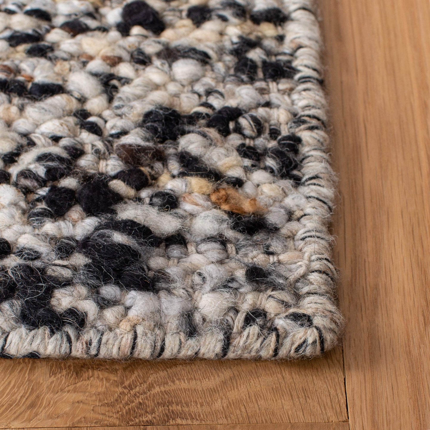 SAFAVIEH Area Rug 8x10 - Natura Collection - Large - Beige & Grey, Handmade Wool, Ideal for Living Room, Bedroom, Dining Space (NAT263F)