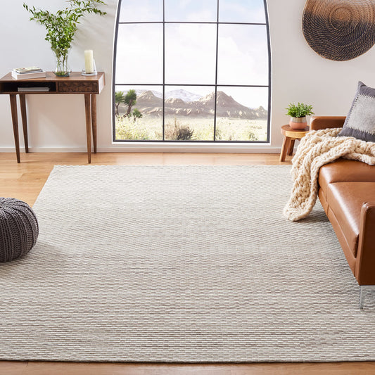 SAFAVIEH Area Rug 8x10 - Marbella Collection - Large - Beige, Handmade Wool, Ideal for Living Room, Bedroom, Office, Dining Space (MRB158B)