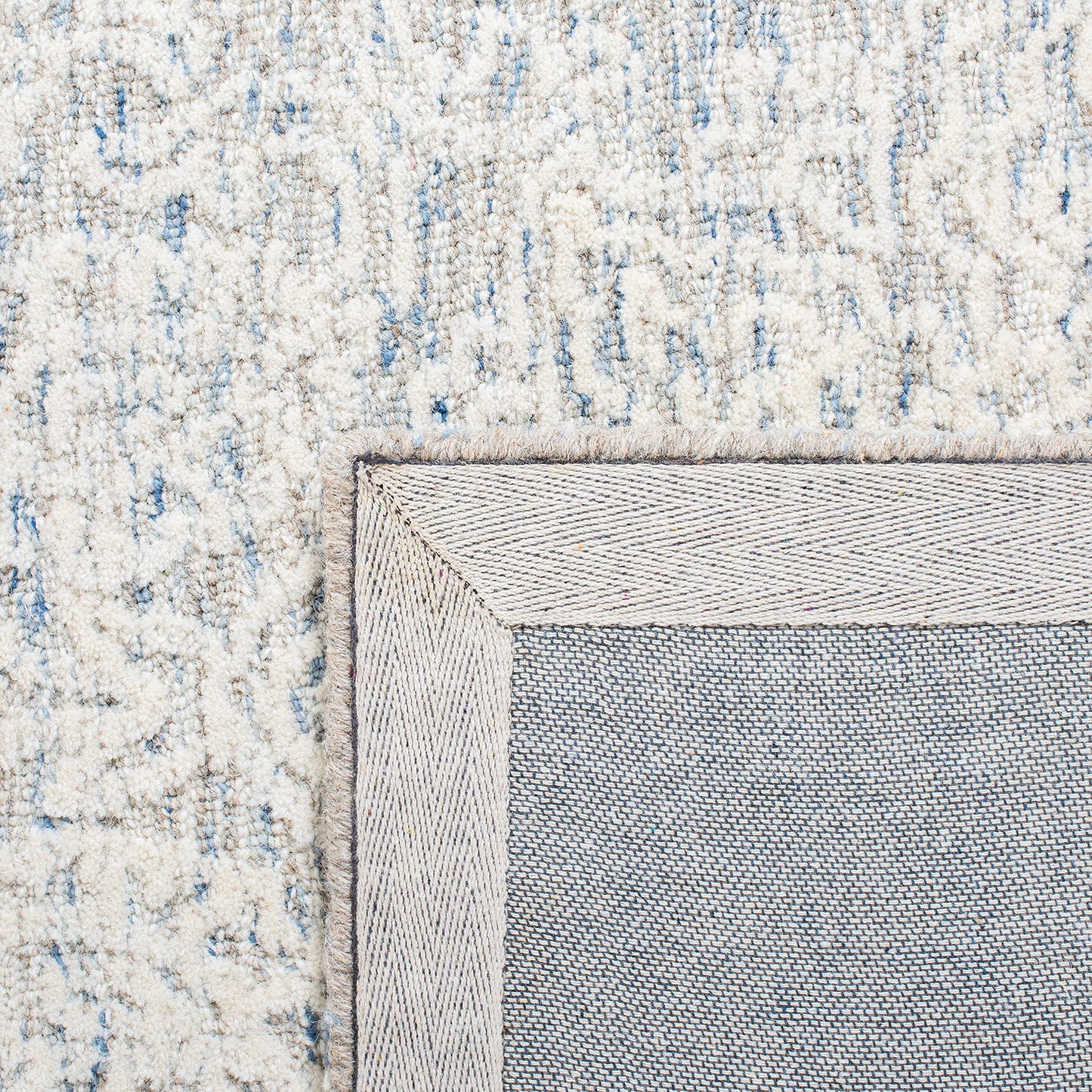 SAFAVIEH Area Rug 6x9 - Metro Collection - Light Blue & Ivory, Handmade Wool, Ideal for Living Room, Bedroom, Dining Space (MET998L)