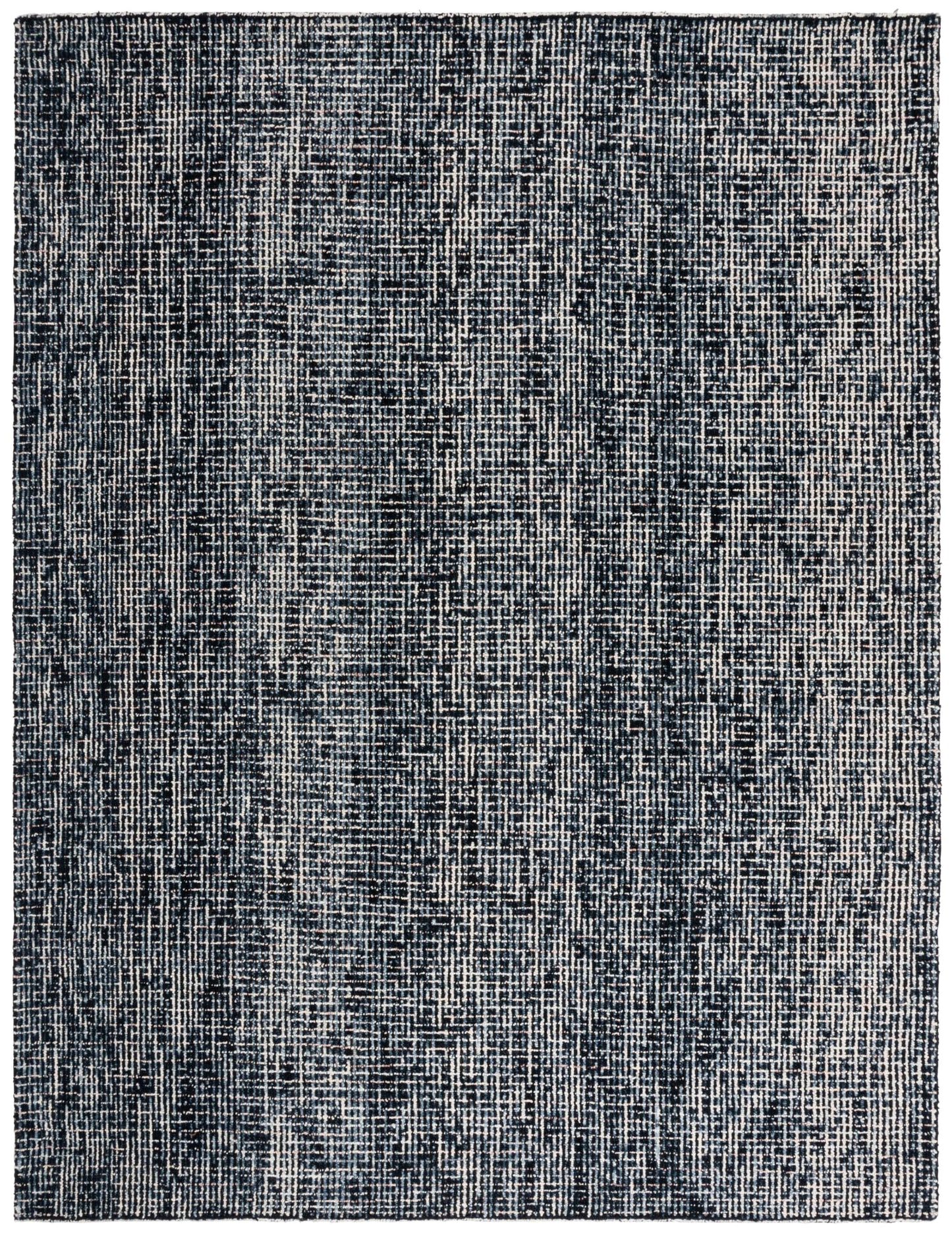 SAFAVIEH Abstract Collection Area Rug - 9' x 12', Black & Grey, Handmade Wool, Ideal for High Traffic Areas in Living Room, Bedroom (ABT468L)