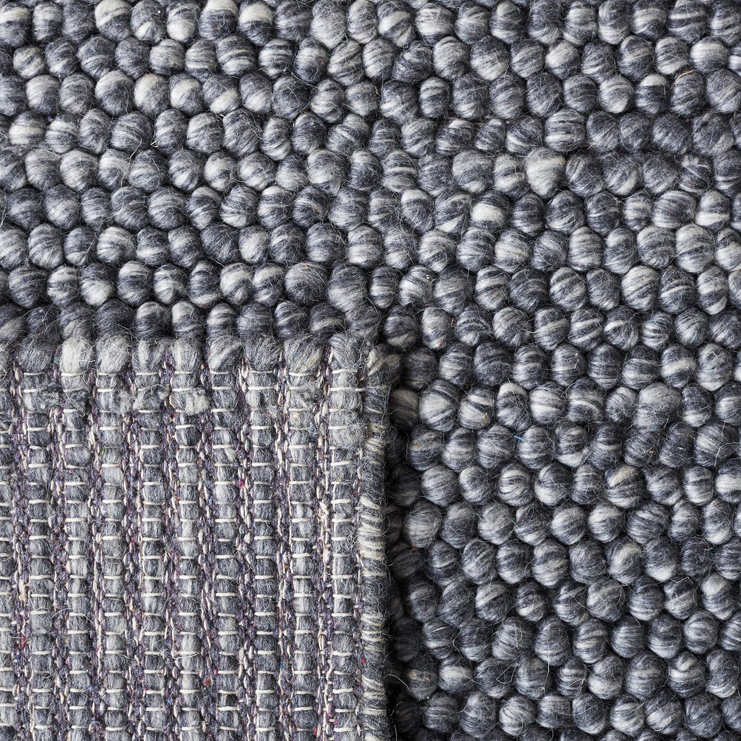 SAFAVIEH Area Rug 6x9 - Natura Collection - Dark Grey, Handmade Wool Blend, Textured Design, Ideal for Living Room, Bedroom, Dining Space (NAT620H)