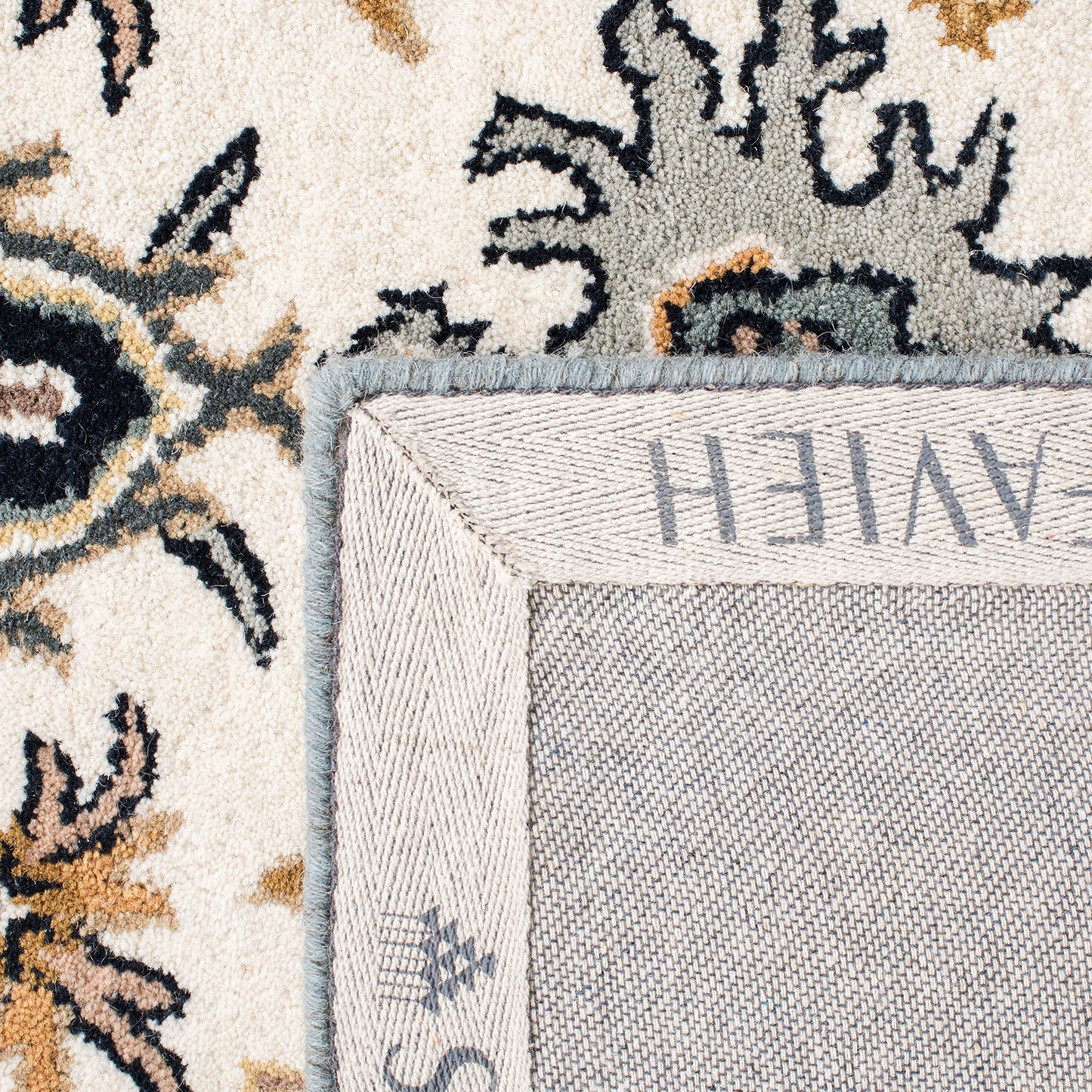 SAFAVIEH Area Rug 10x14 - Heritage Collection - Large - Grey & Green, Handmade Wool, Traditional Oriental Medallion Design, Ideal for Living Room, Bedroom, Dining Space (HG625W)